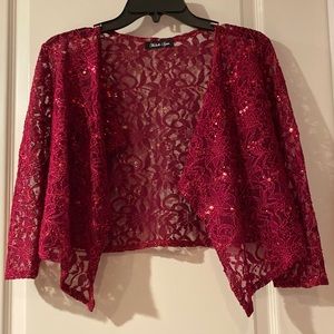 BOGO Beautiful burgundy/wine shrug.